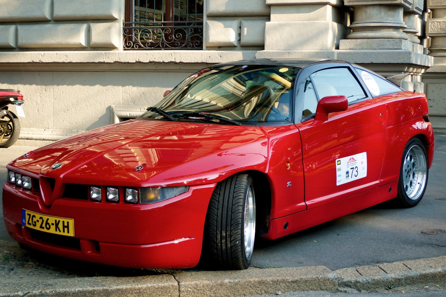 Angular body design with quad headlights and sporty features