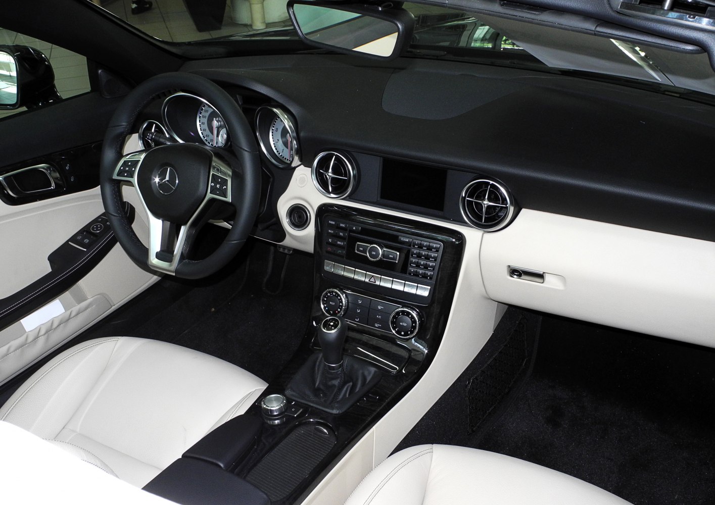 Luxurious dashboard and steering wheel with premium controls