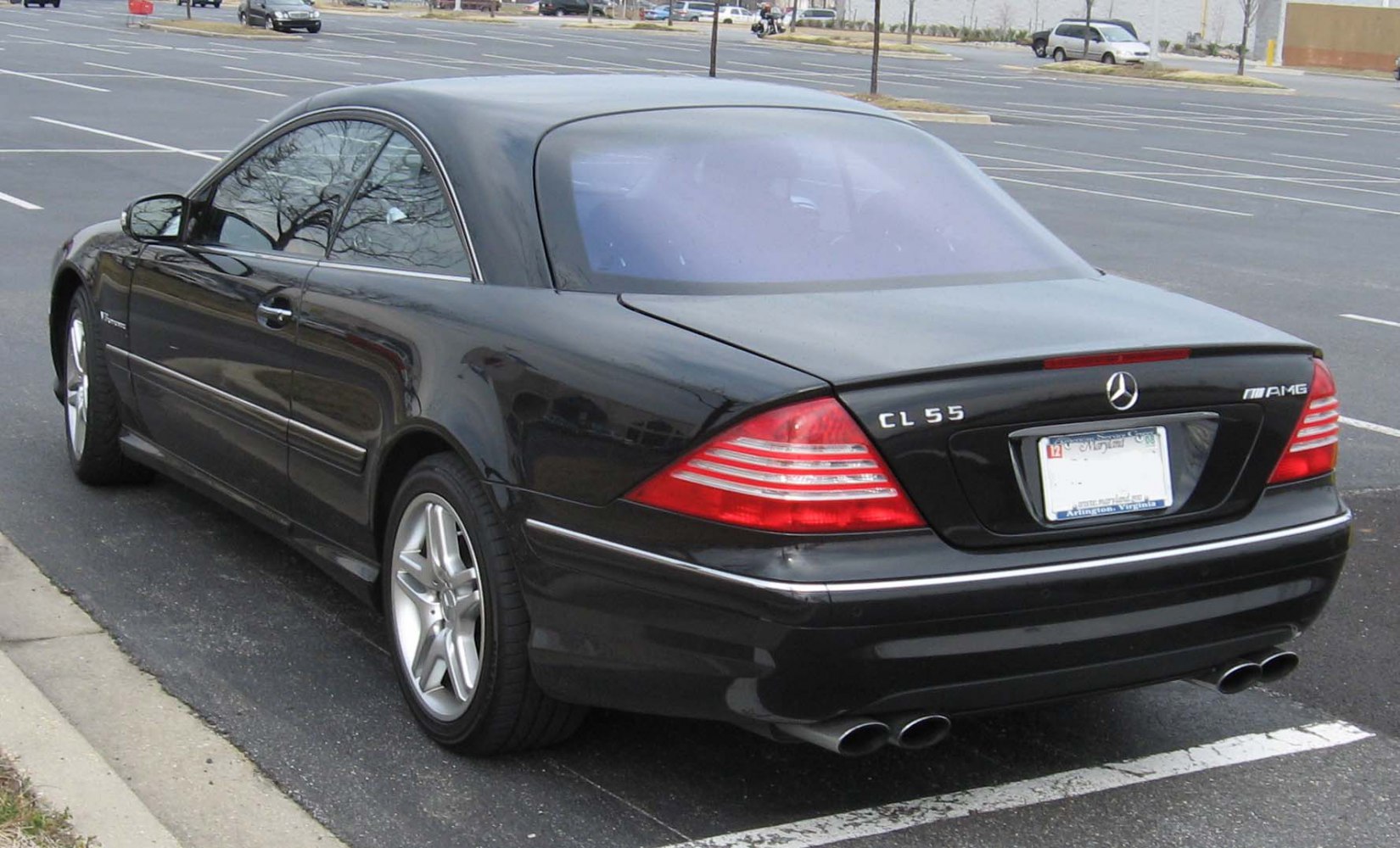Rear view with taillights and quad exhaust tips