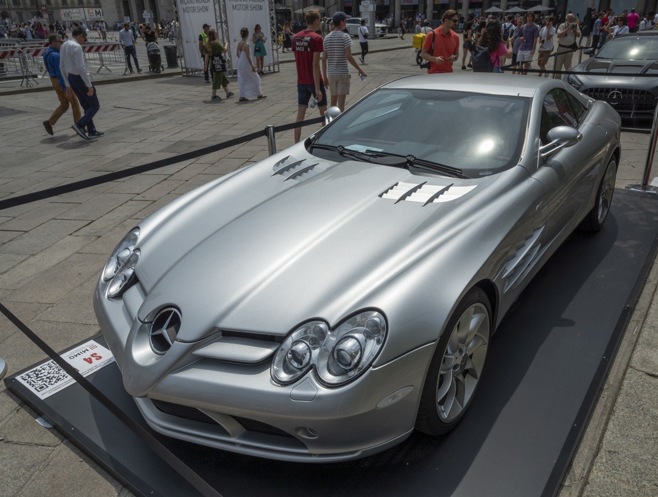 Front view with distinctive hood vents and quad headlight cluster