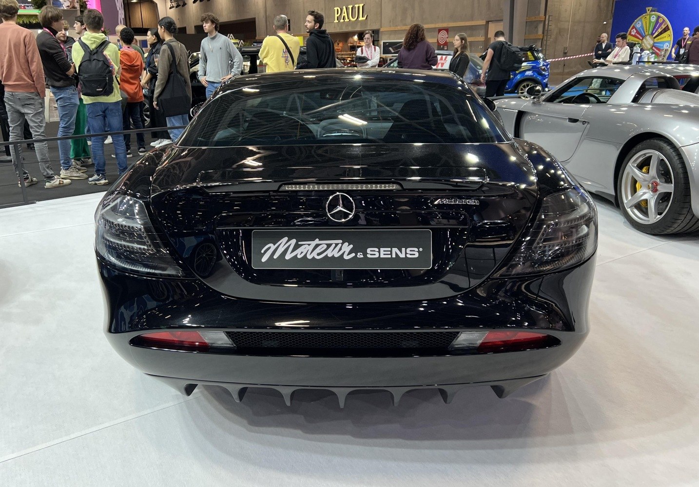 Rear view with signature taillights and sporty diffuser
