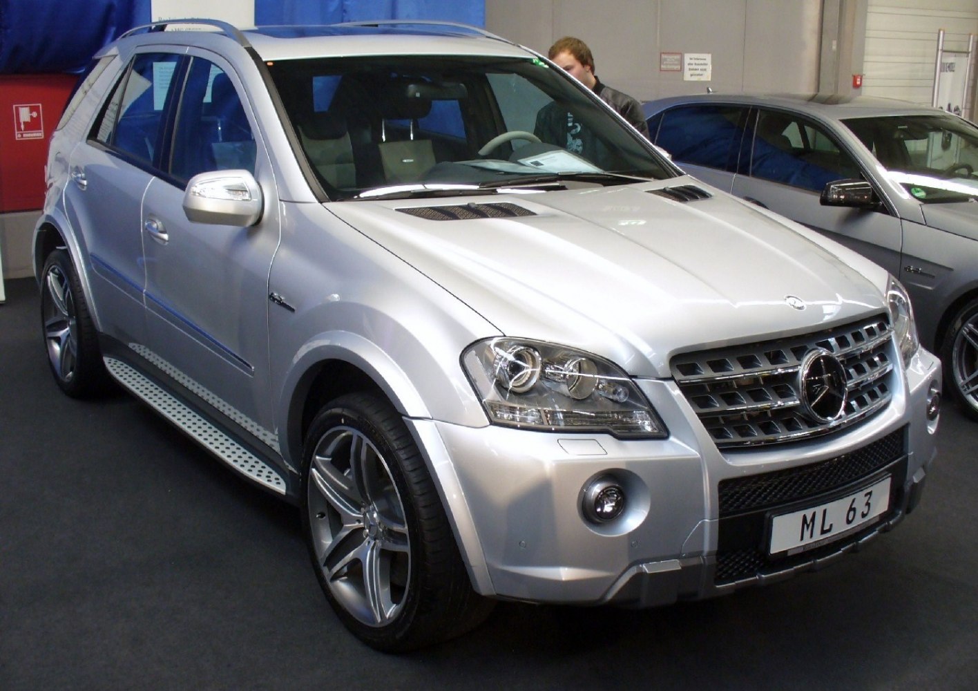 Silver SUV with distinctive grille, headlights, alloy wheels.