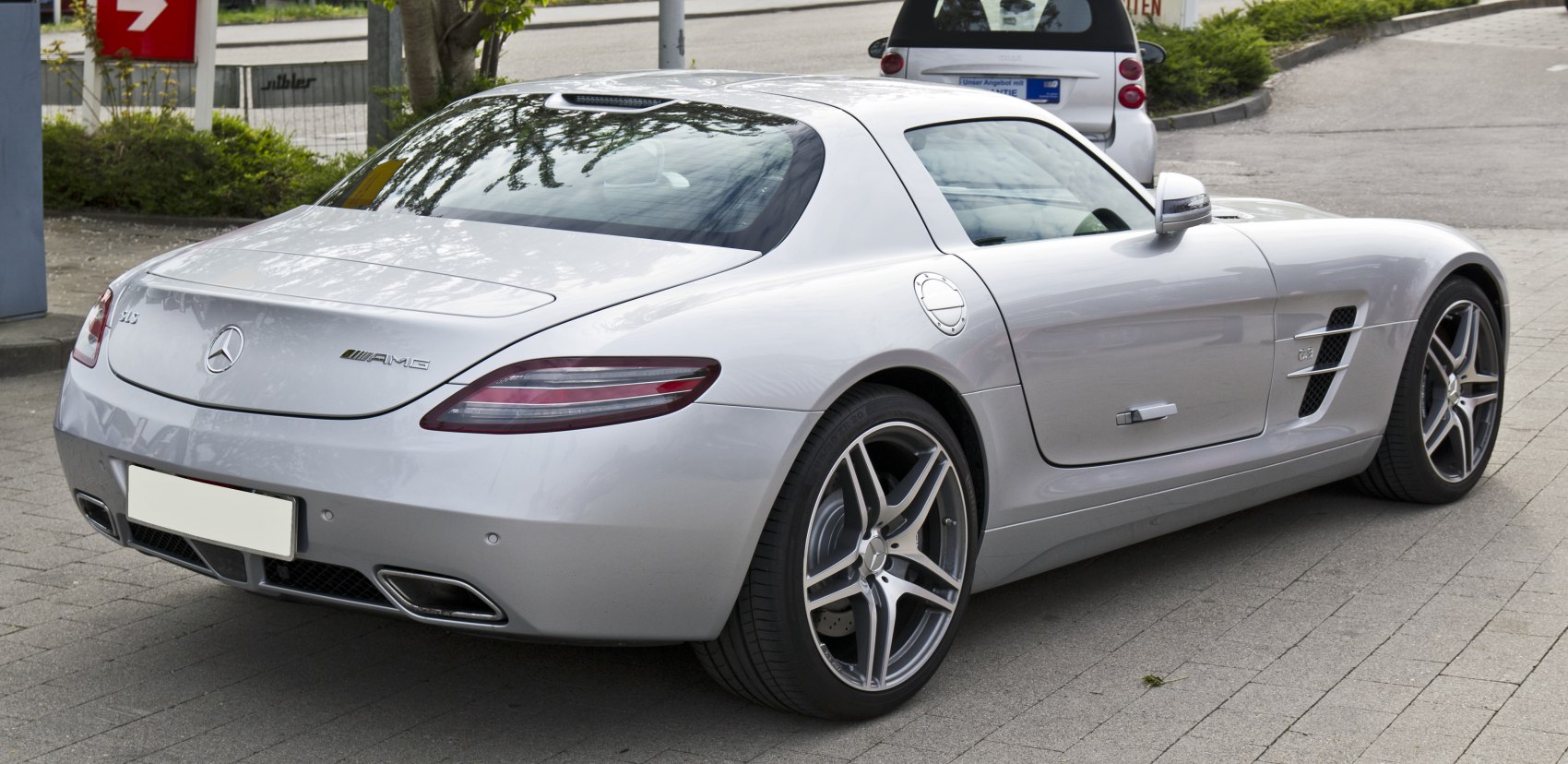 Rear and side profile, AMG exhausts and alloy wheels