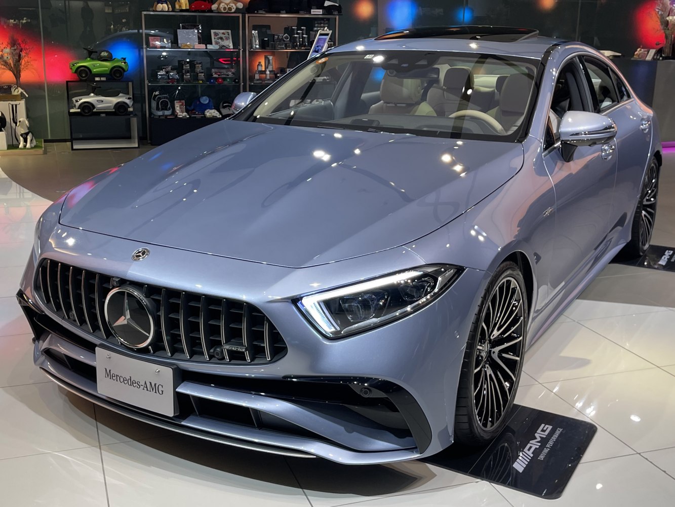AMG vertical grille and sharp LED headlights design
