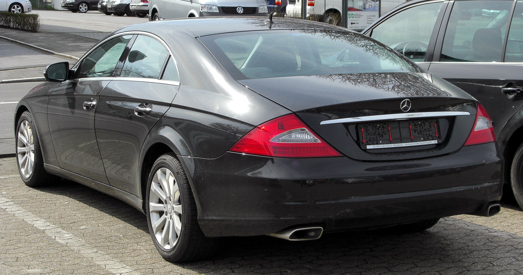 Sleek rear design with distinctive taillights and dual exhausts
