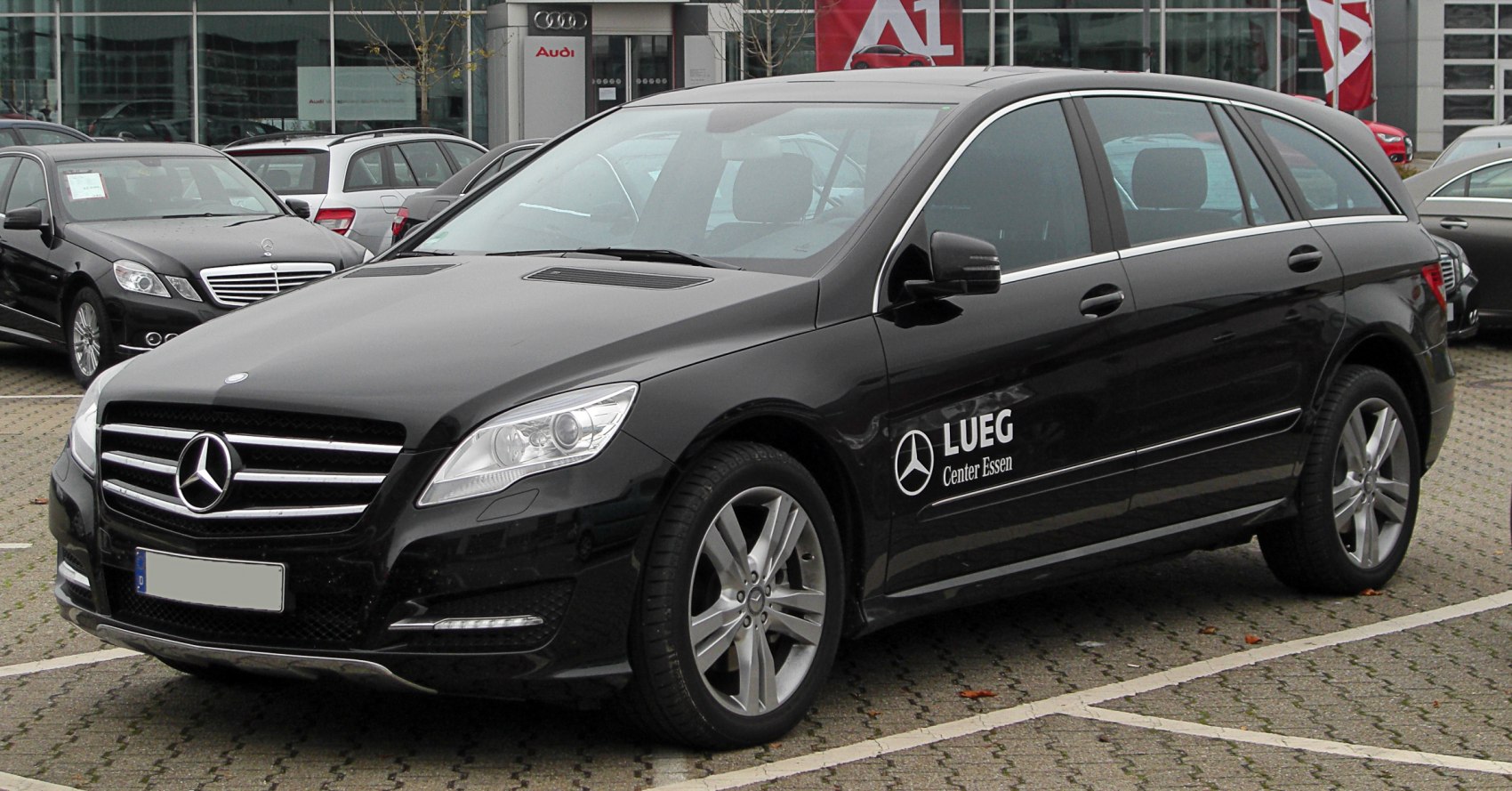 Luxury wagon with distinctive grille and long wheelbase design