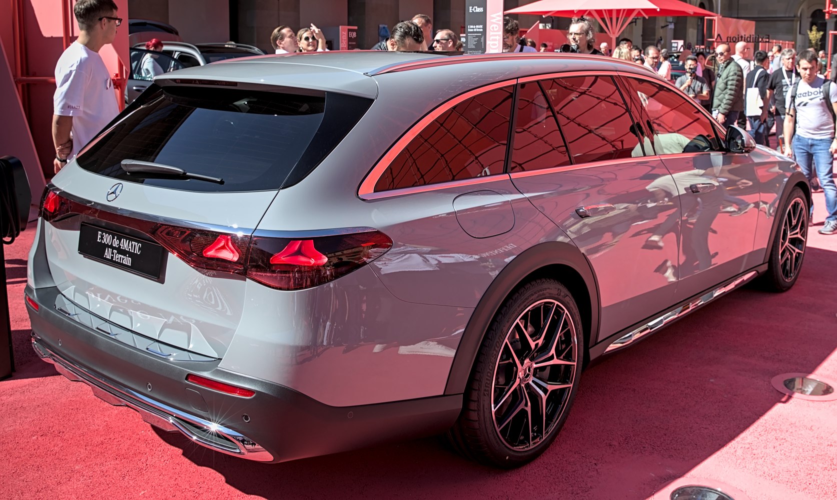 Rear and side view of a modern station wagon with tinted windows and alloy wheels