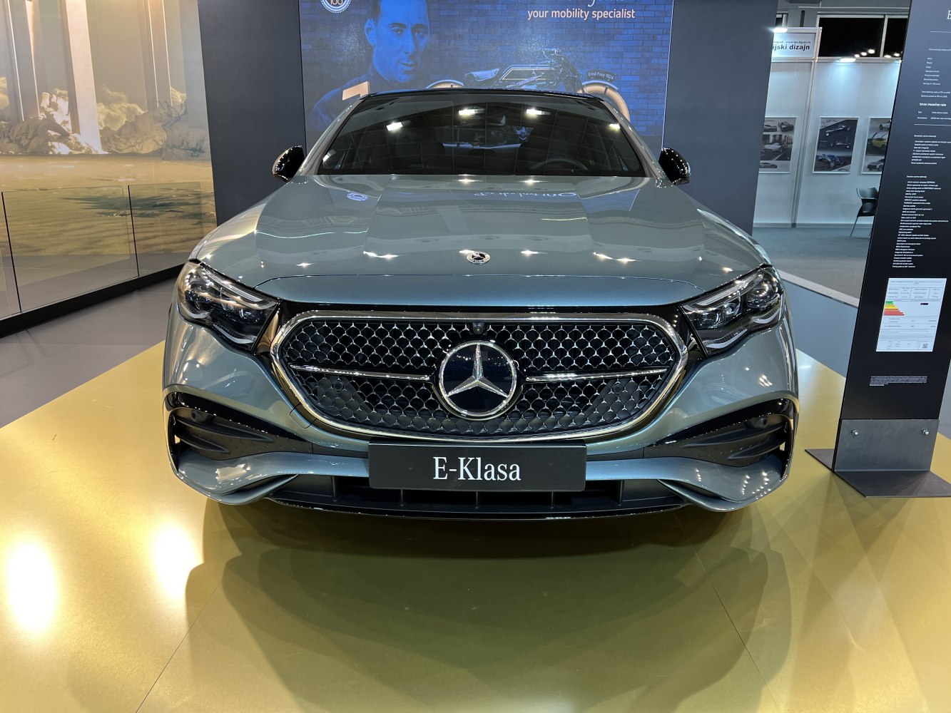 Front grille and headlights of a luxury sedan