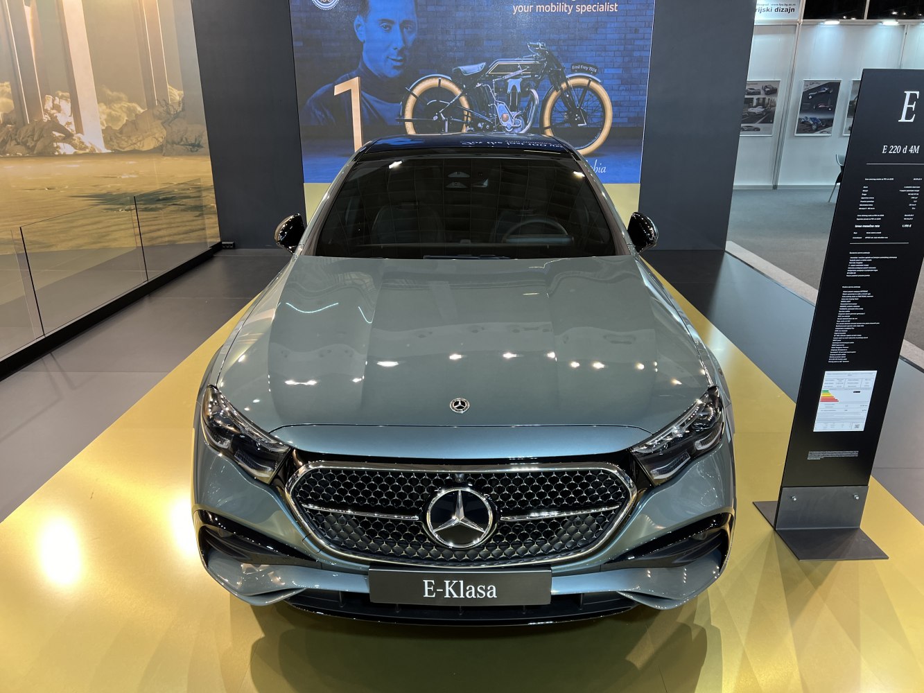 Front view with distinct grille and headlights