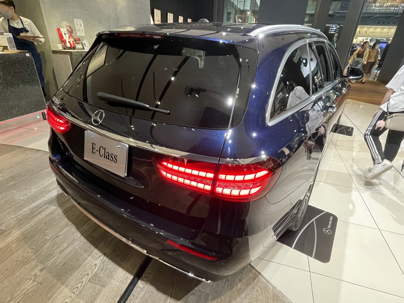 Rear view and LED taillights of a luxury wagon
