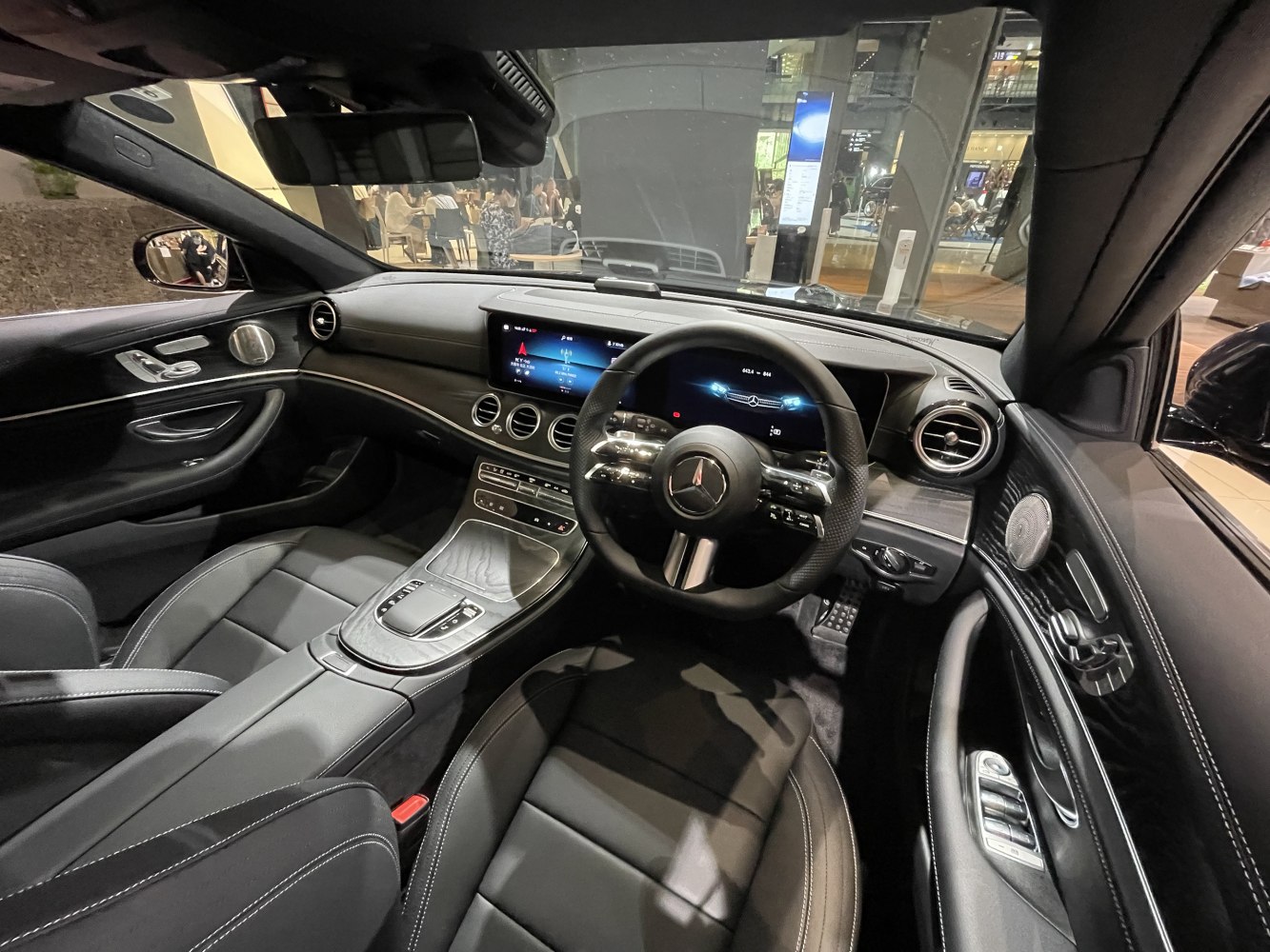 Luxury interior with digital cockpit and multi-function steering wheel