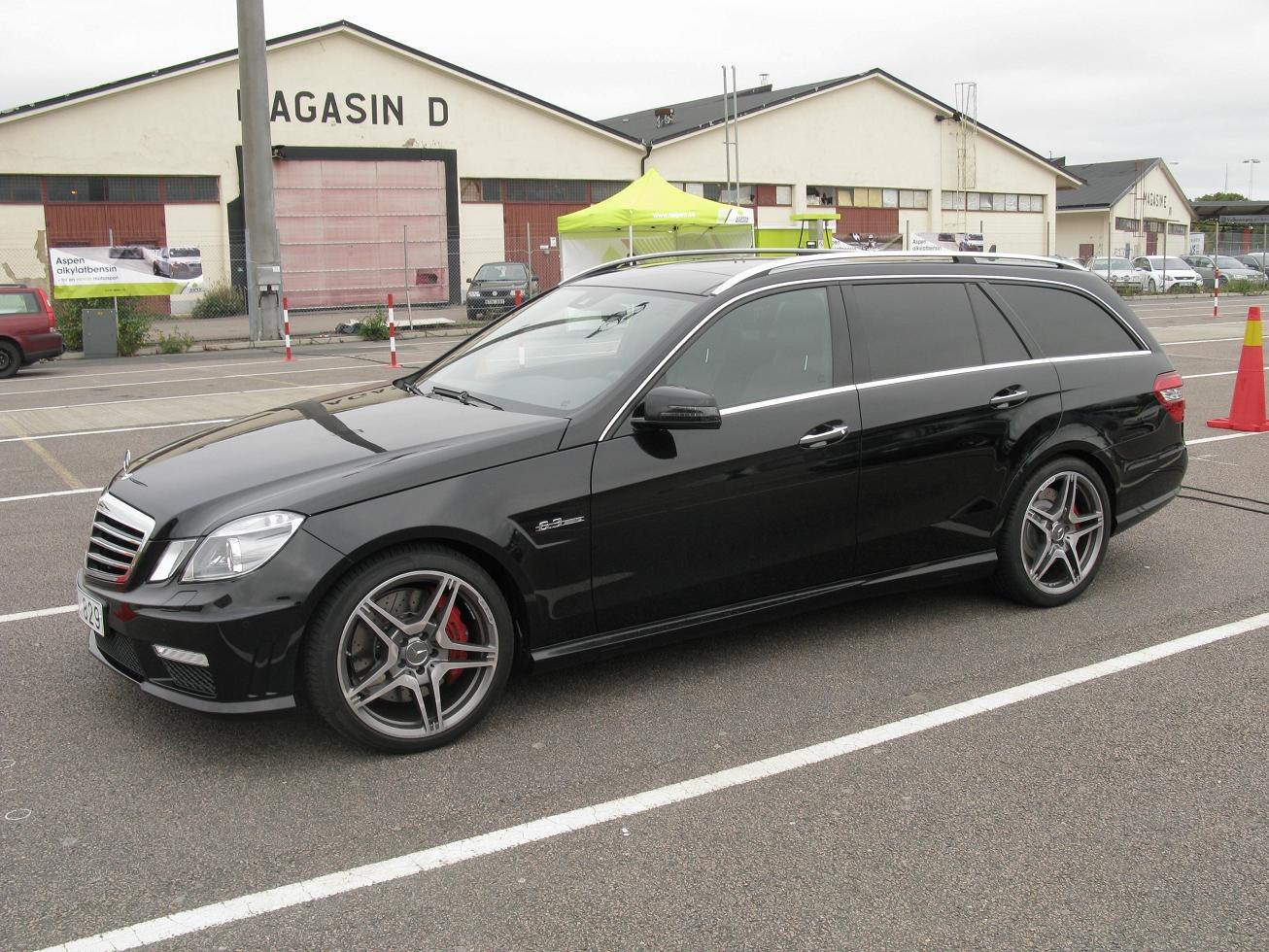 Black estate with AMG wheels and tinted windows