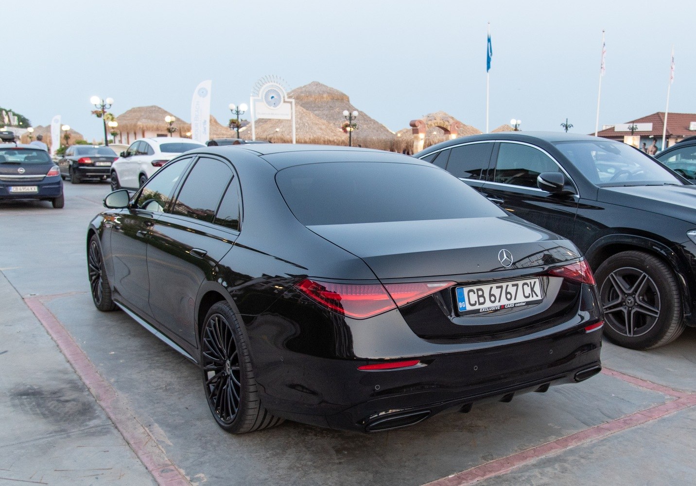 Sleek rear design with modern tail lights and tinted windows.