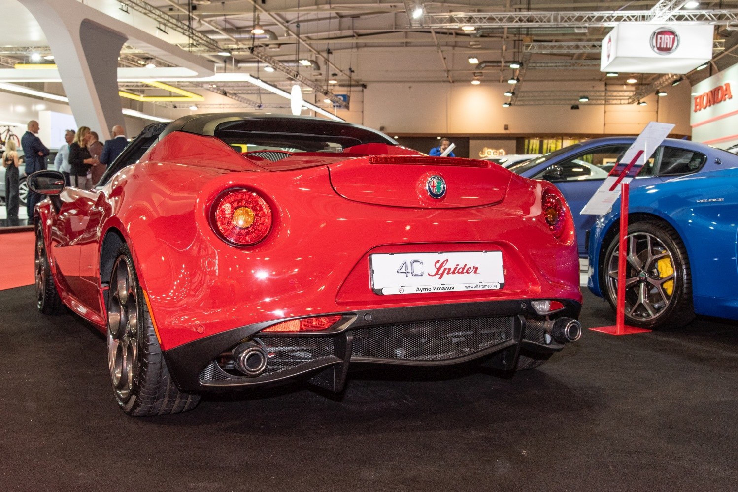 Rear shot with round taillights and dual exhaust tips