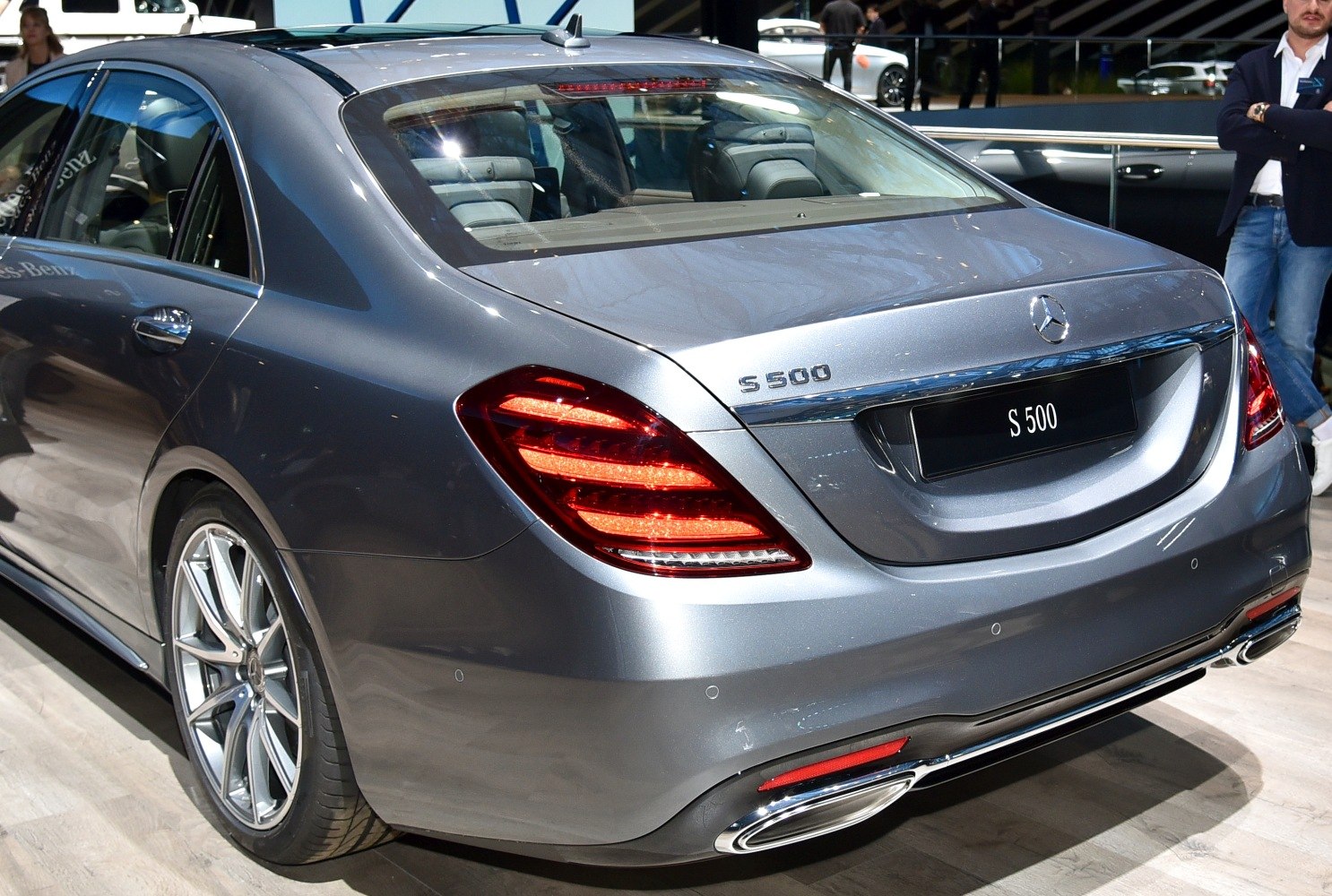 Rear view with LED taillights and dual exhaust tips