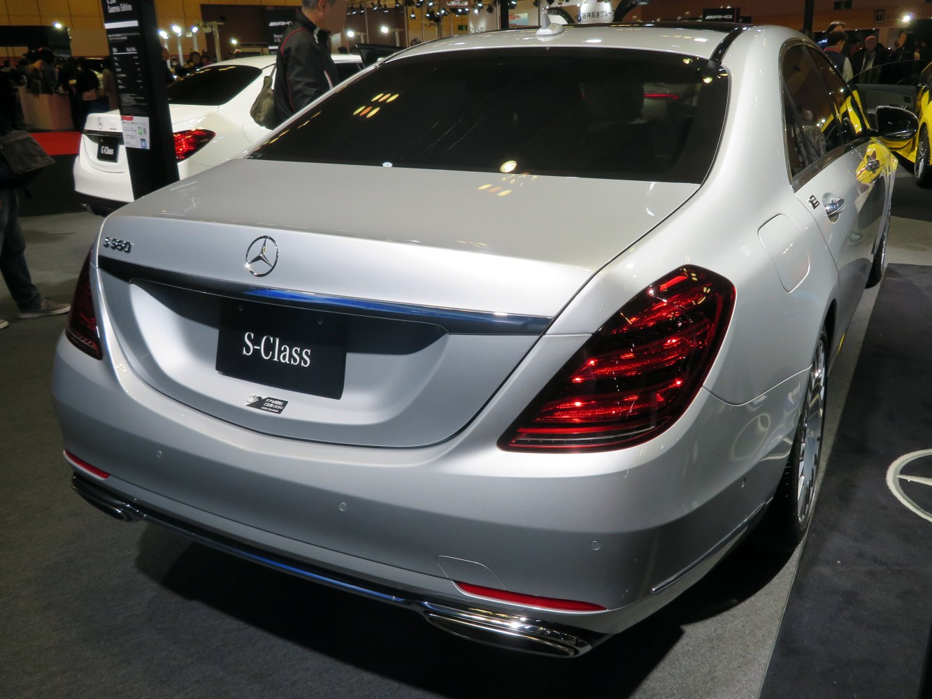 Rear view with LED tail lights and dual chrome exhaust