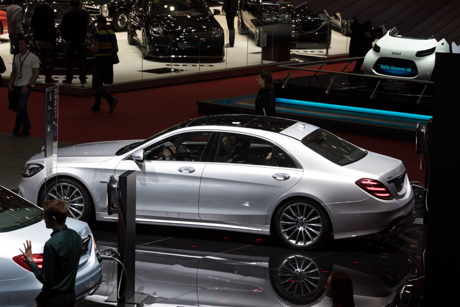 Elegant side profile of luxury sedan with alloy wheels