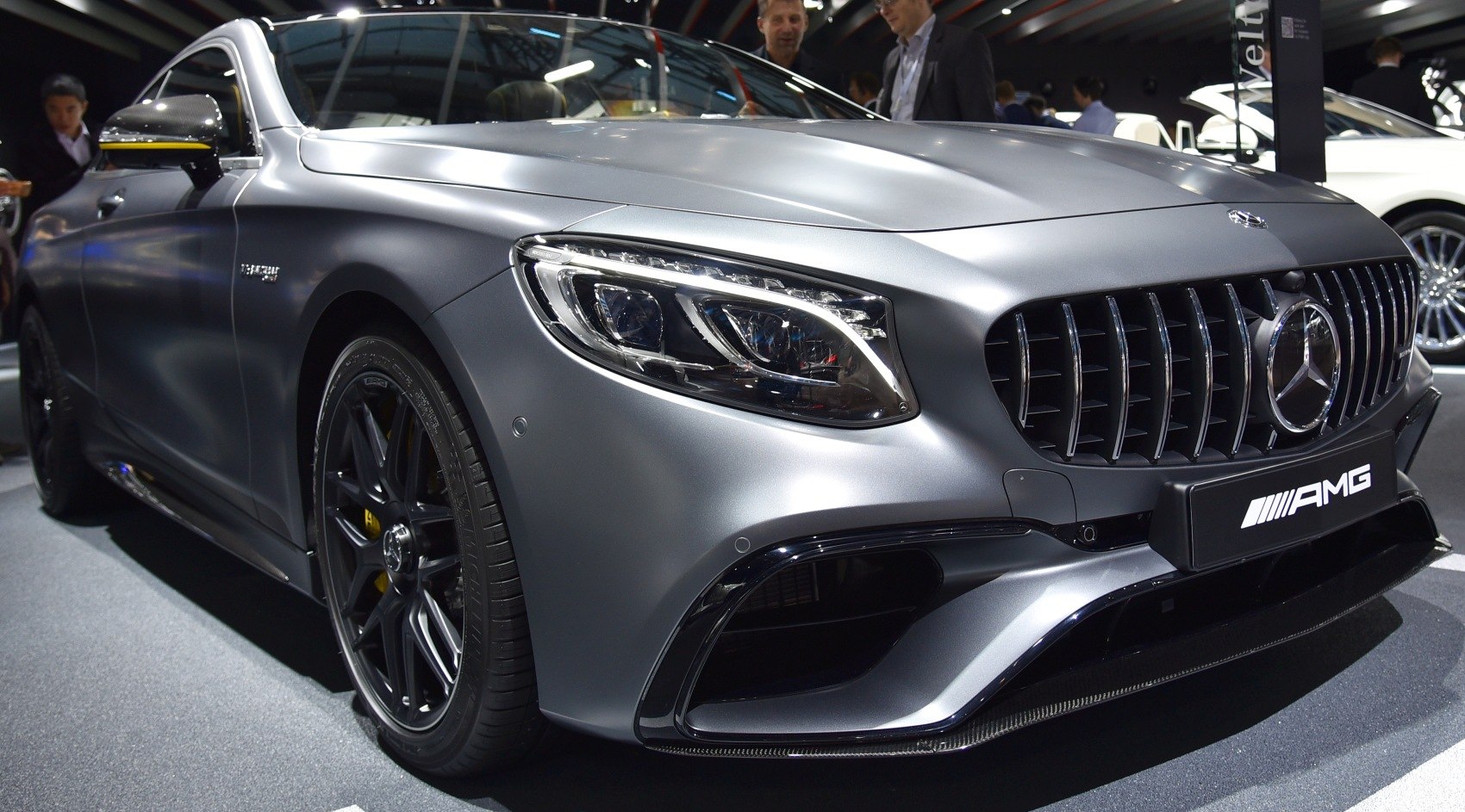 Close-up of front with LED headlights and vertical grille