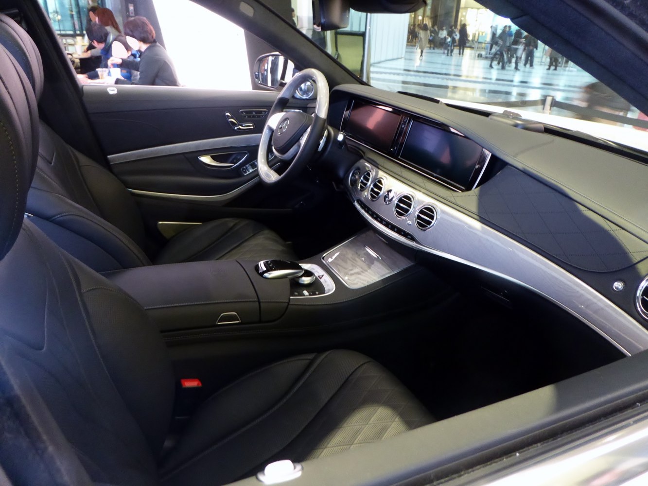 Luxury interior with advanced dashboard and leather seats