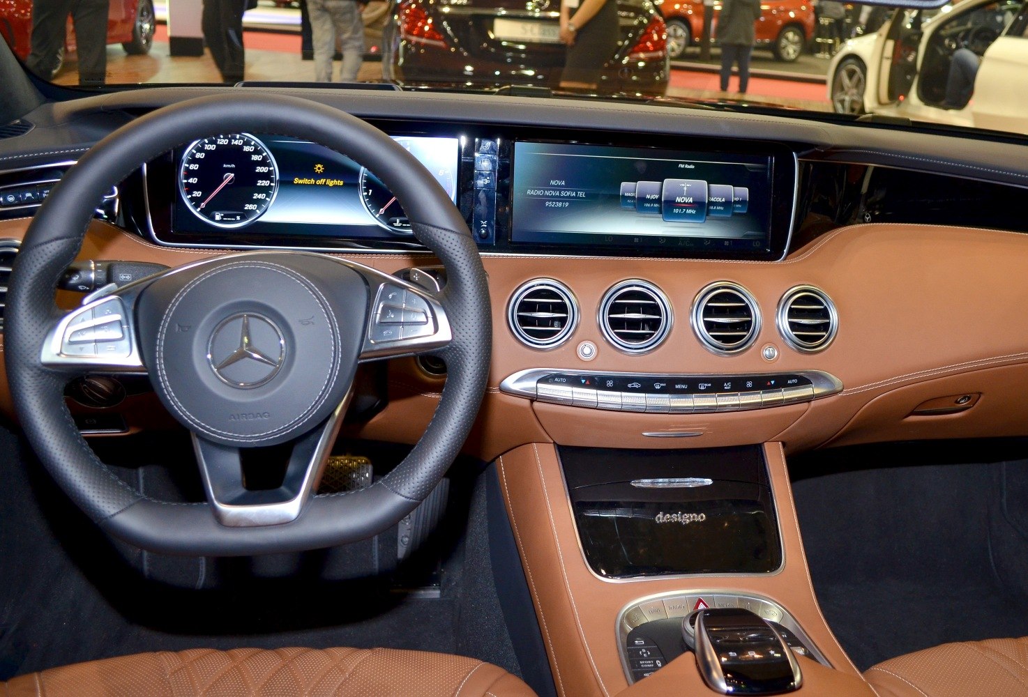 Digital dashboard and infotainment system with premium leather interior