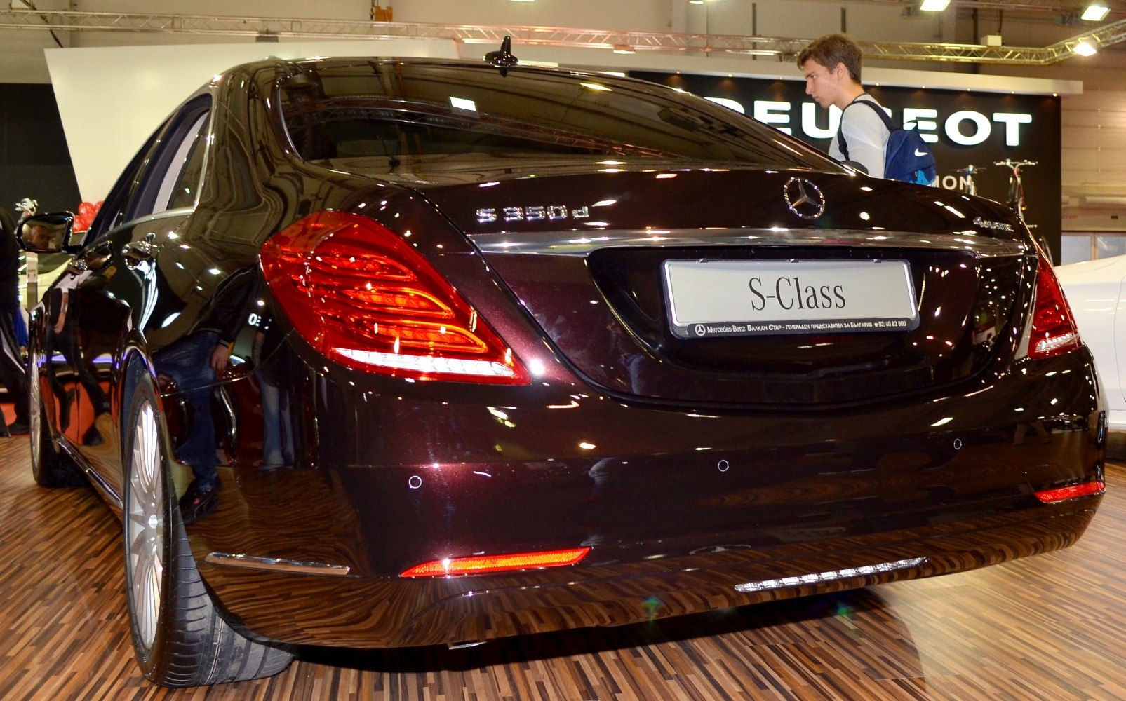 Rear view with LED tail lights and sleek trunk design