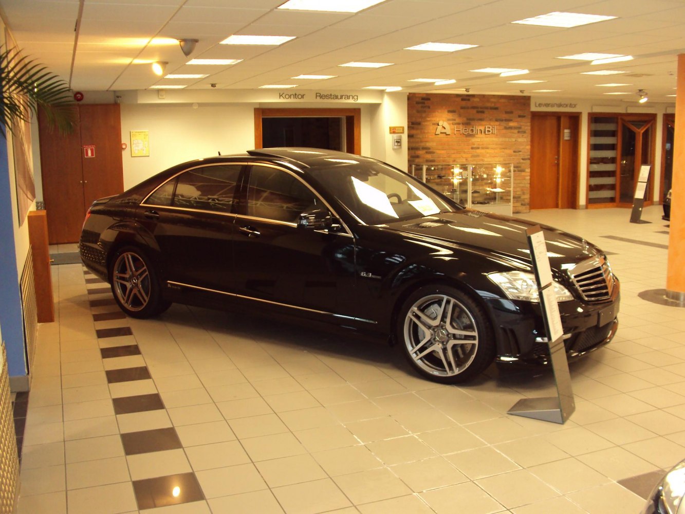 Luxury sedan with extended wheelbase and AMG alloy wheels