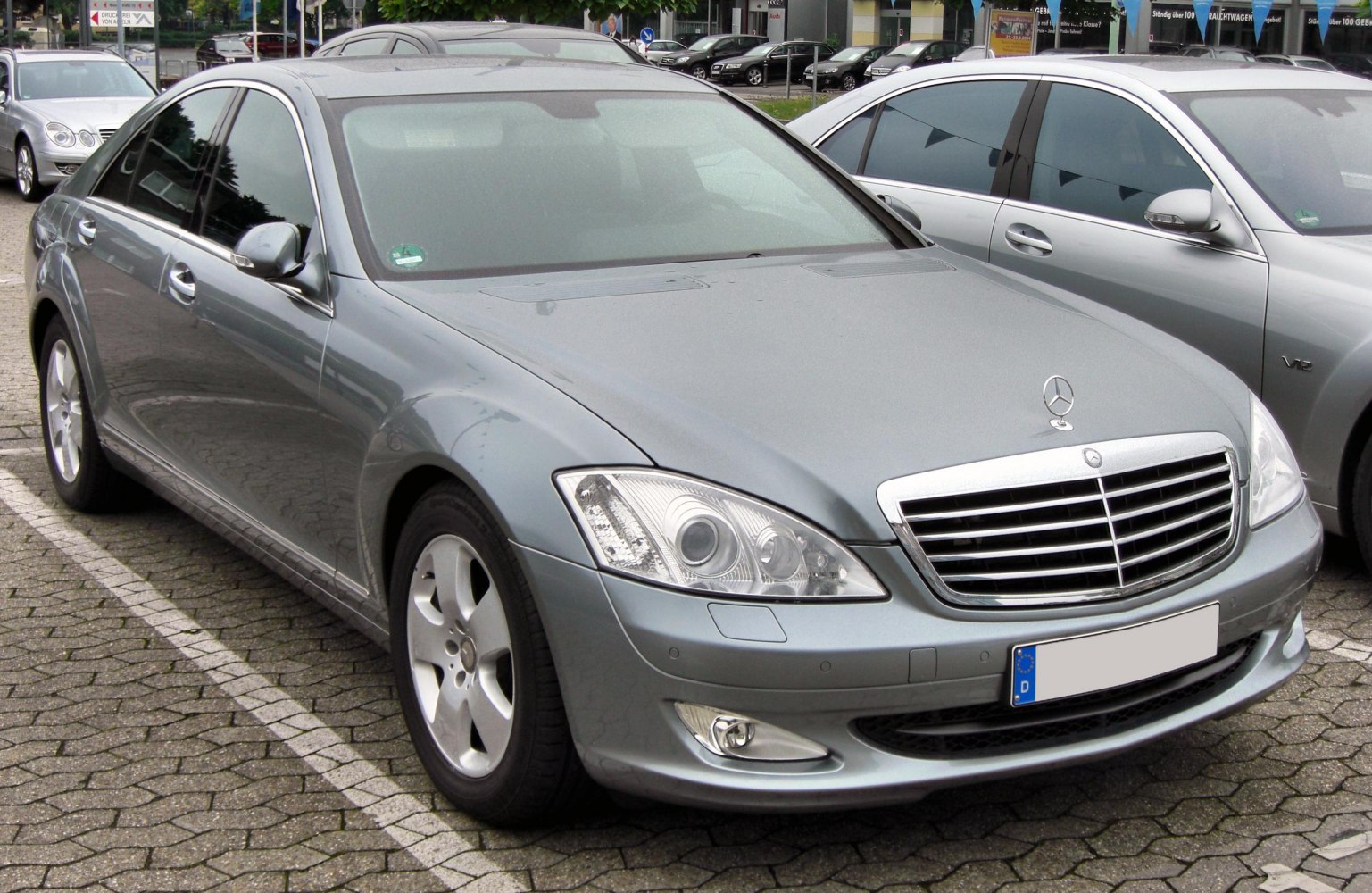 Front view with distinct grille and headlights