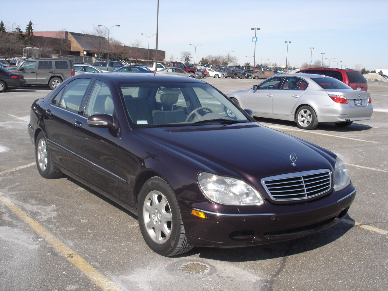 Luxury sedan with extended wheelbase and prominent front grille