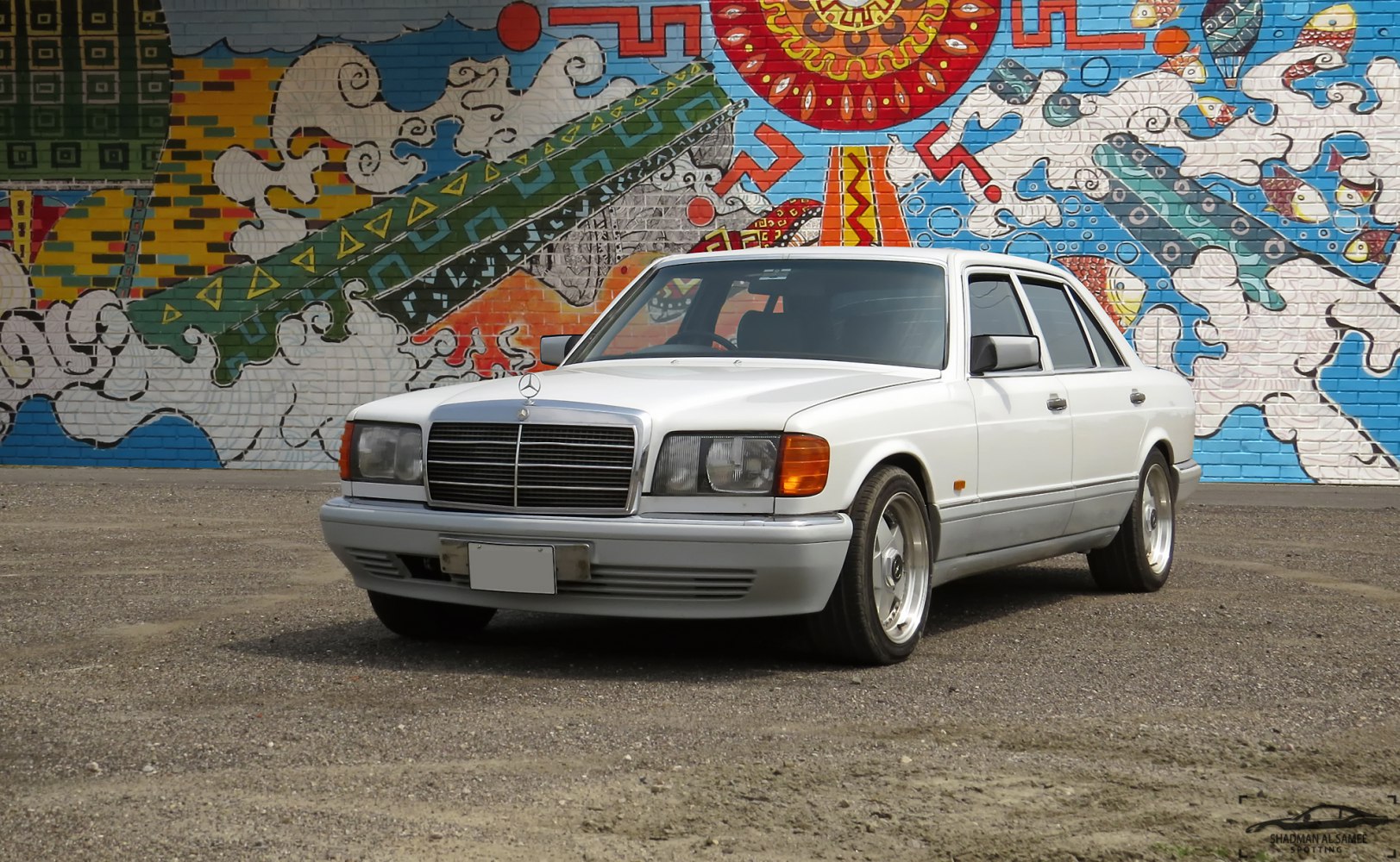 Classic luxury sedan with iconic front grille and boxy design