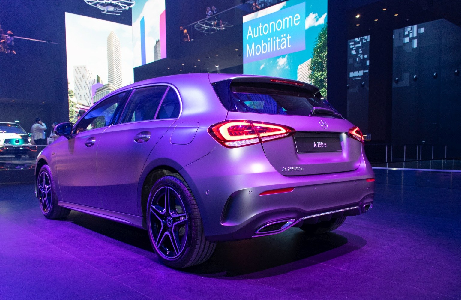 Rear view with LED taillights and alloy wheels