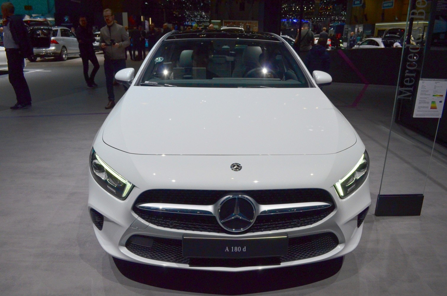 Front view with prominent grille and LED headlights