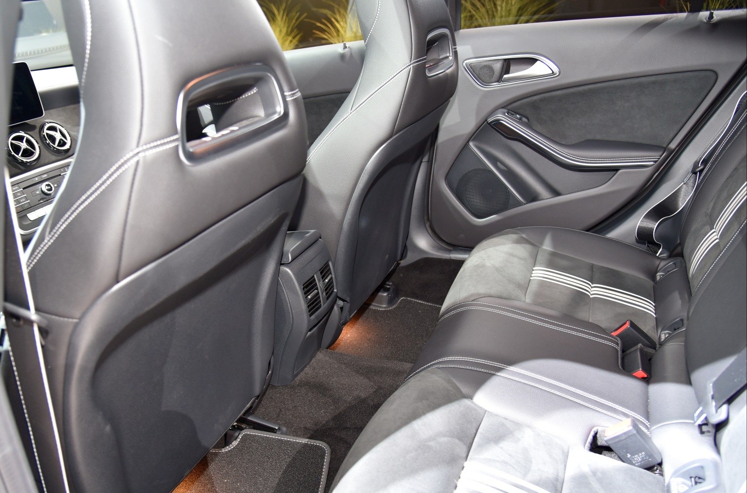 Rear interior with leather seats and rear air vents