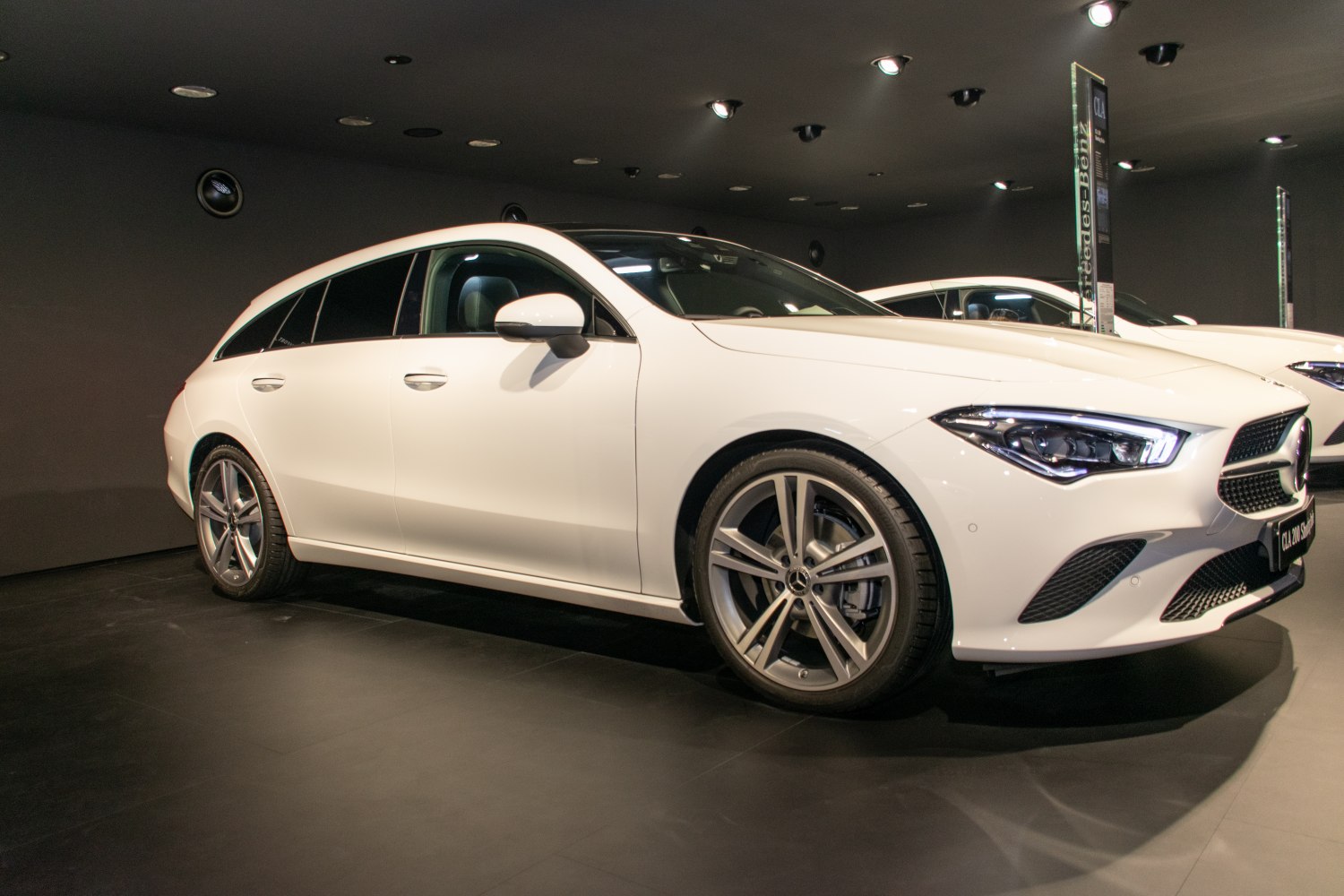 LED headlights and alloy wheels on a stylish luxury wagon