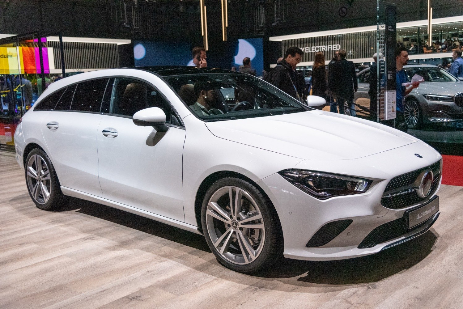 Sleek aerodynamic front and side view of a modern wagon with alloy wheels
