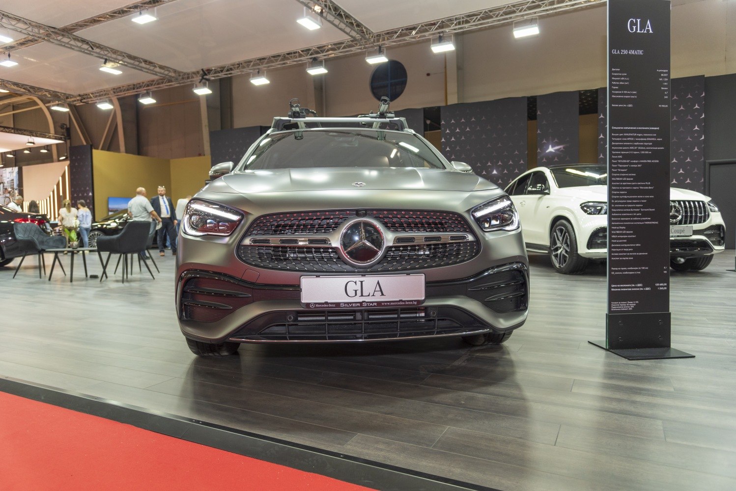 Compact SUV front with black grille and LED headlights