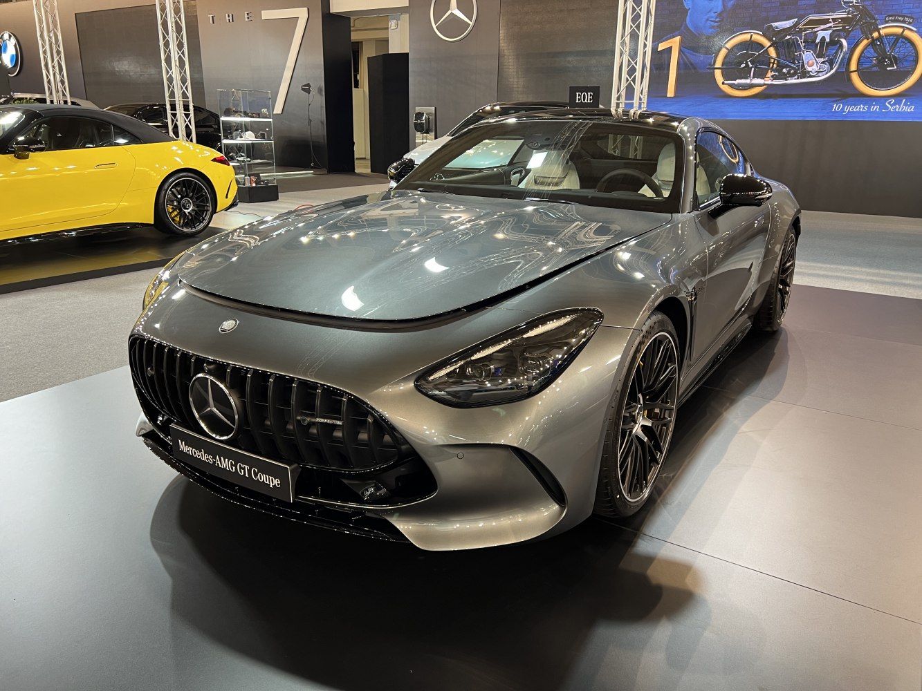 Front view with Panamericana grille and aggressive LED headlights