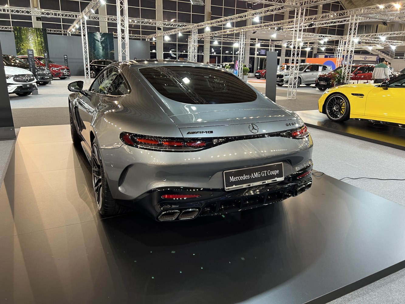 Sleek rear design with quad exhausts and slim LED taillights