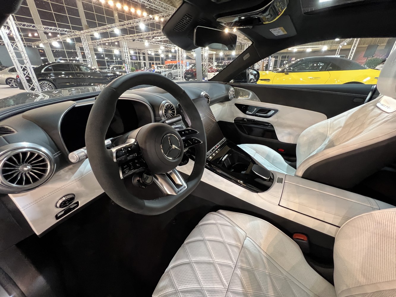 Luxurious interior with advanced cockpit and quilted leather seats