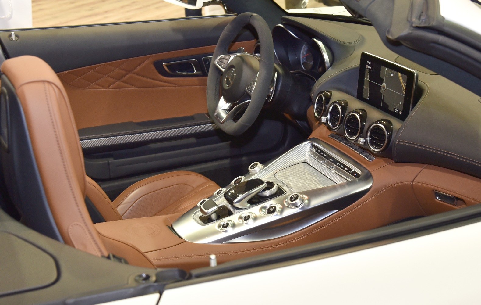 Luxury interior with advanced console and infotainment screen