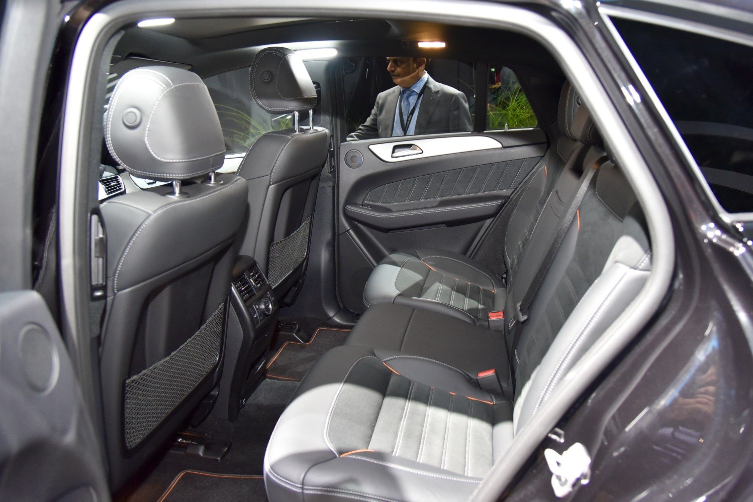 Luxury rear leather interior with door panel