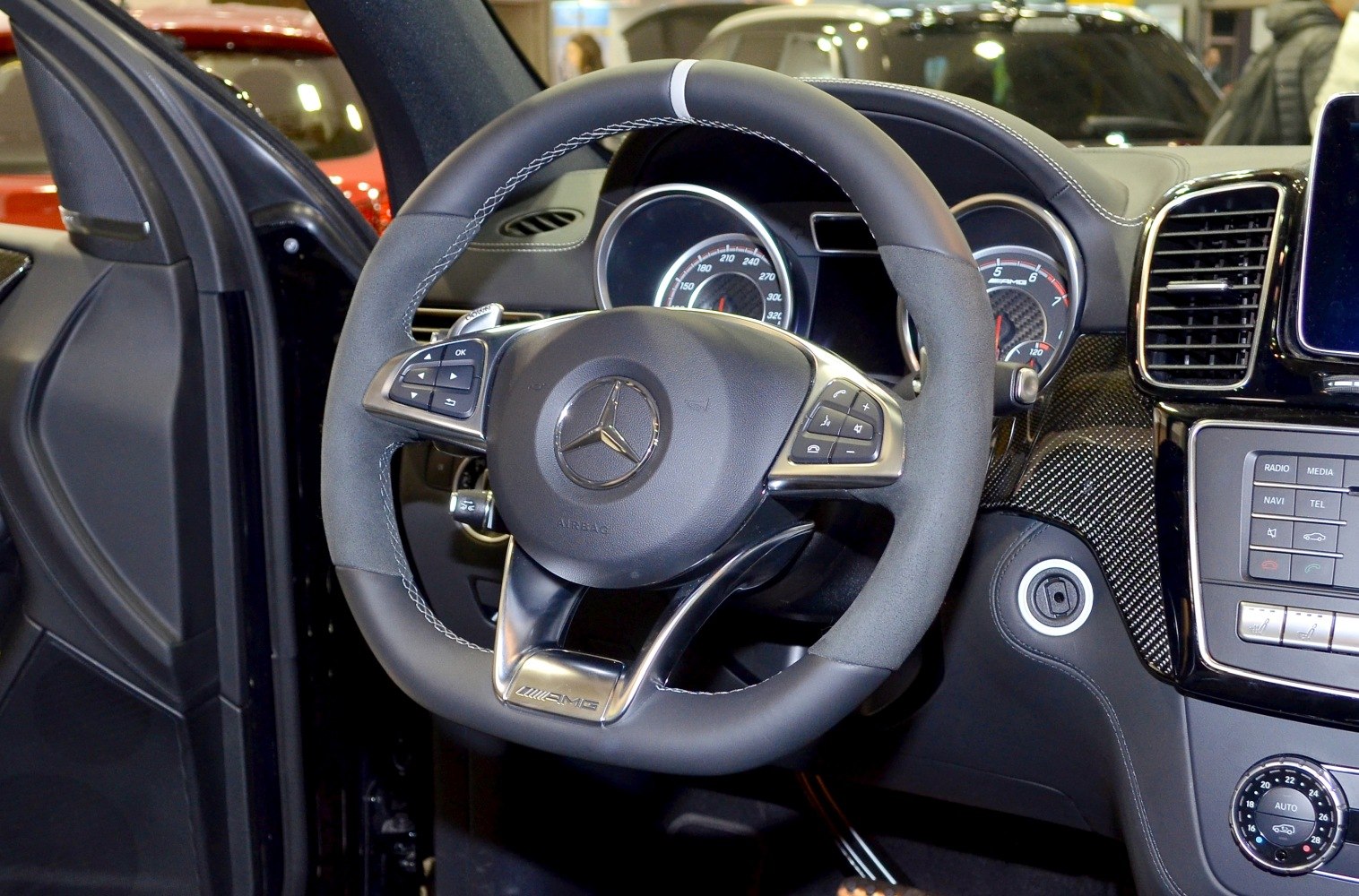 Mercedes-Benz AMG steering wheel with carbon interior trim