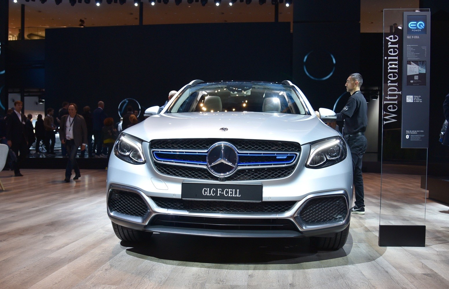 Front view highlighting grille and LED headlights