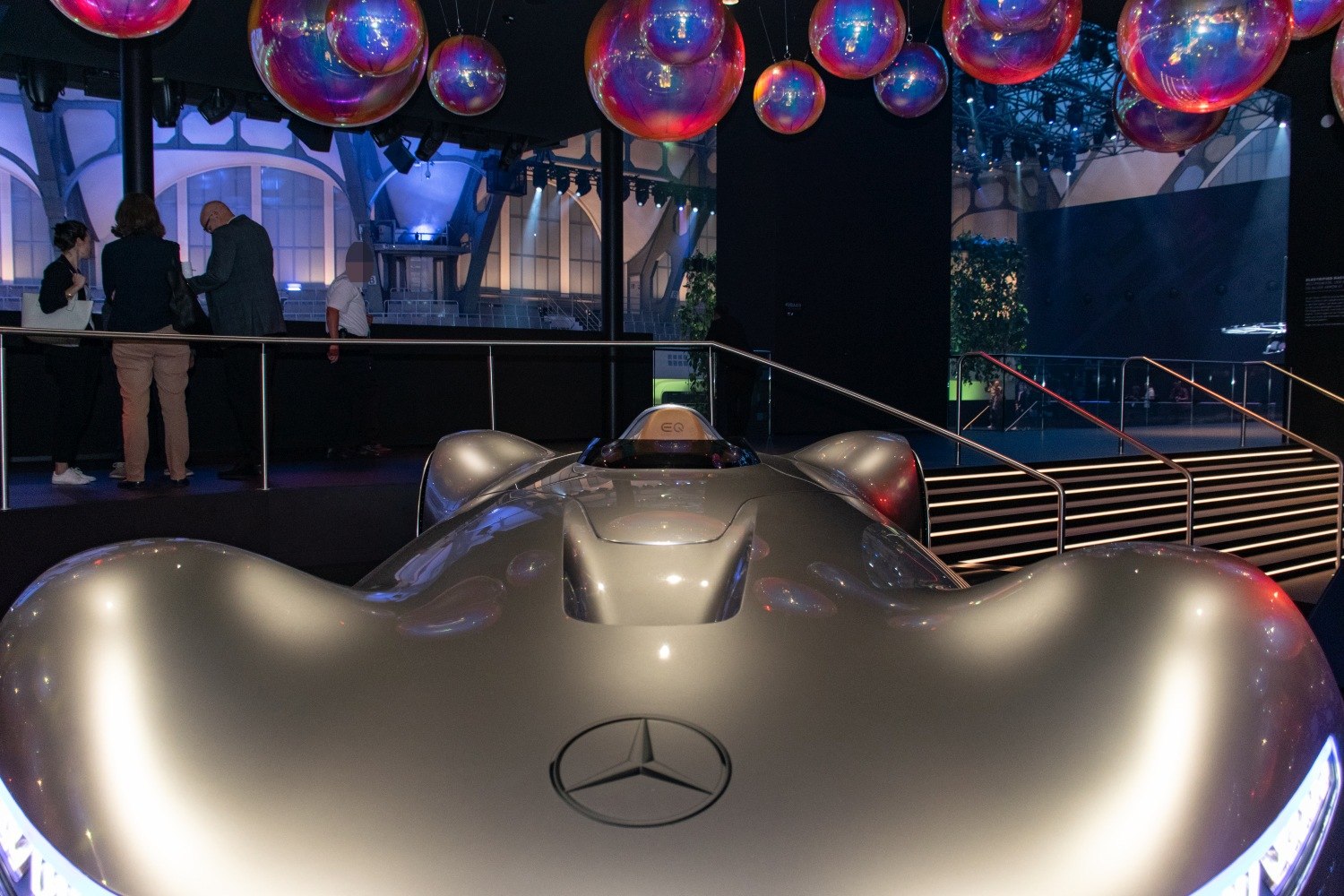 Sleek aerodynamic futuristic single-seater cockpit design with smooth silver body