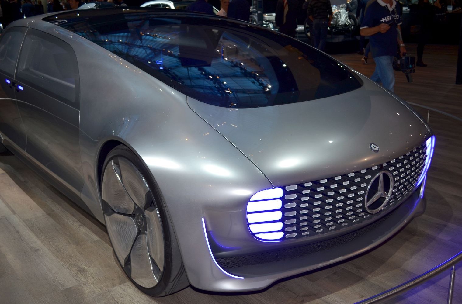 Futuristic front with LED lighting and aerodynamic shape