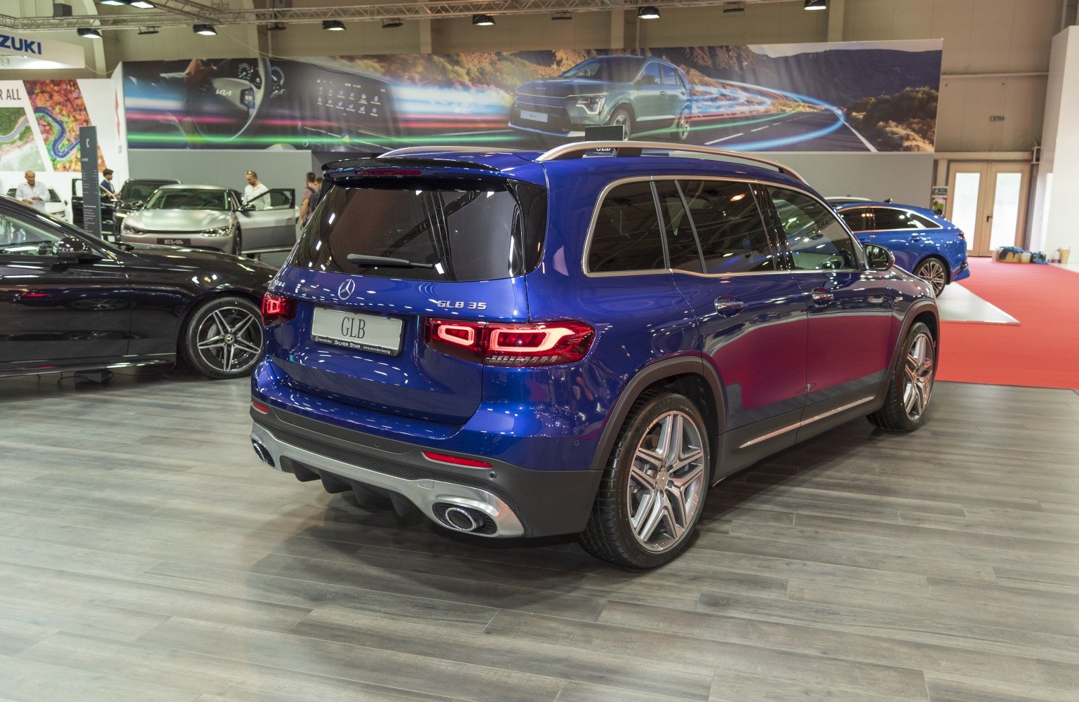 Rear view with LED tail lights and alloy wheels
