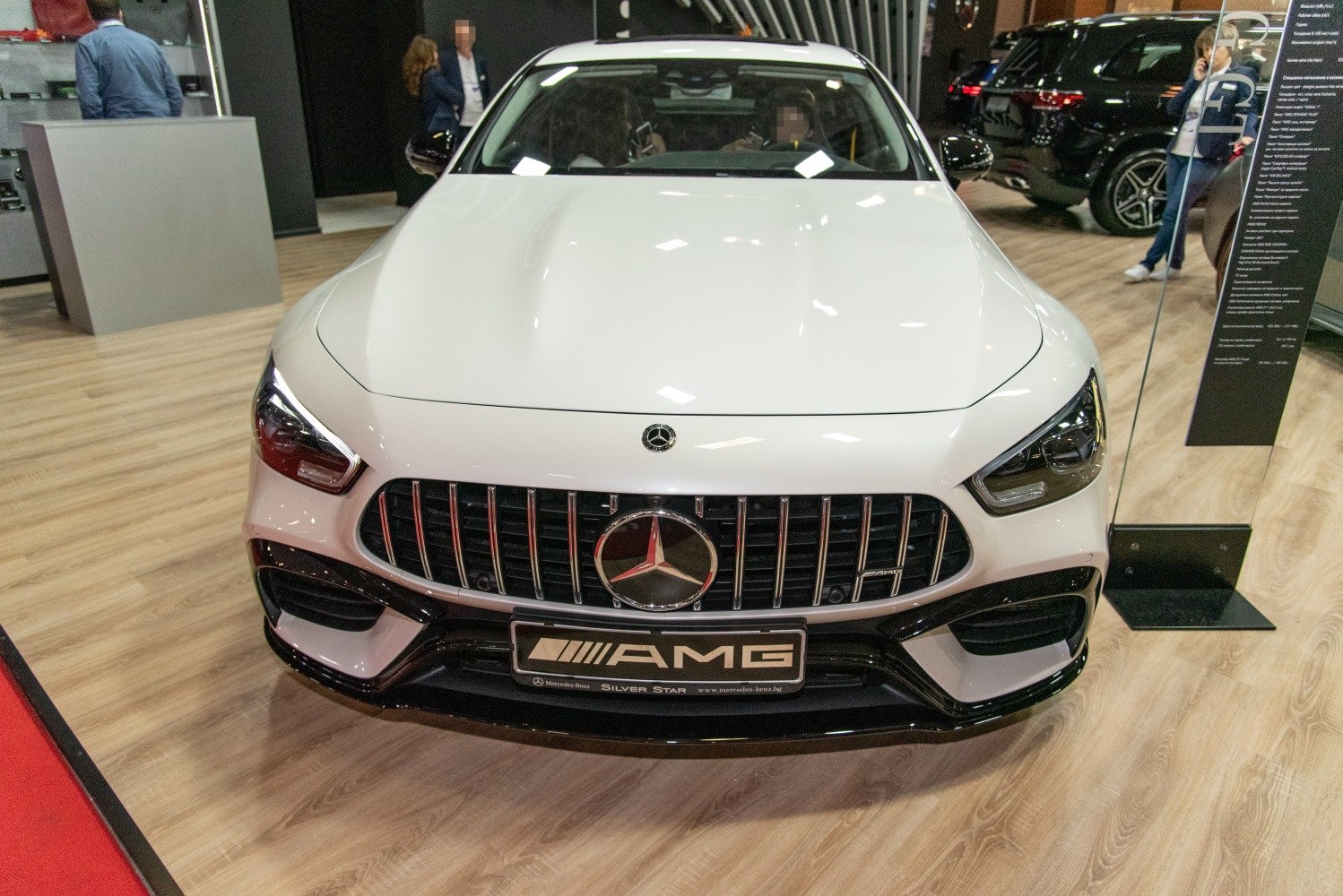 Front grille and headlights of a luxury performance coupe
