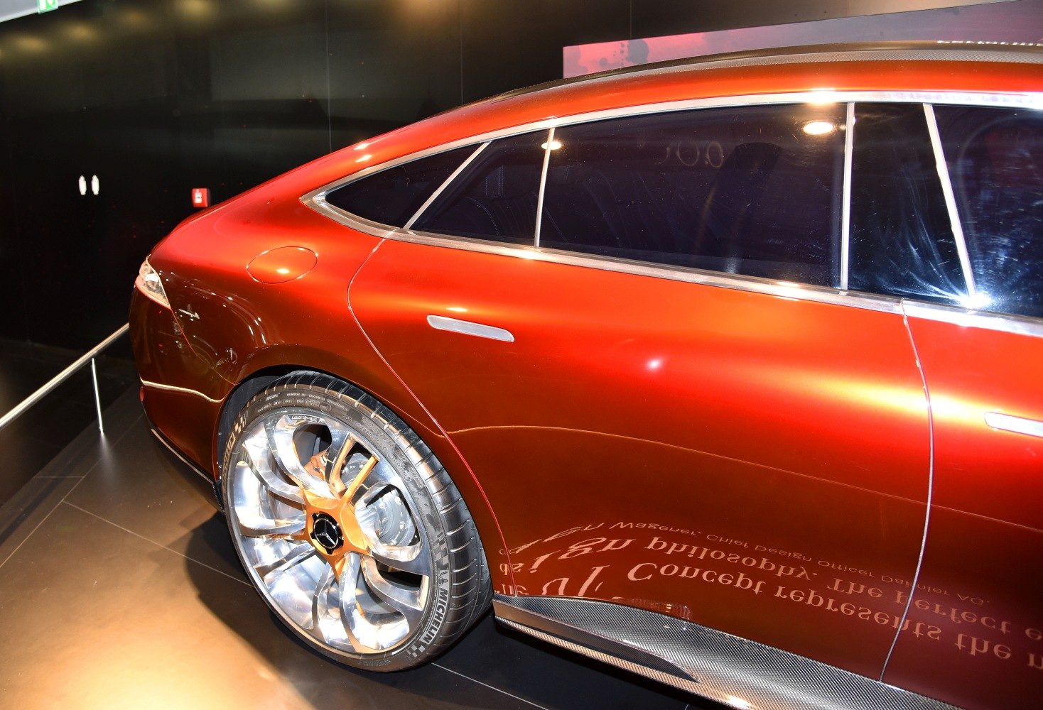 Rear side panel and large multi-spoke alloy wheel with chrome finish