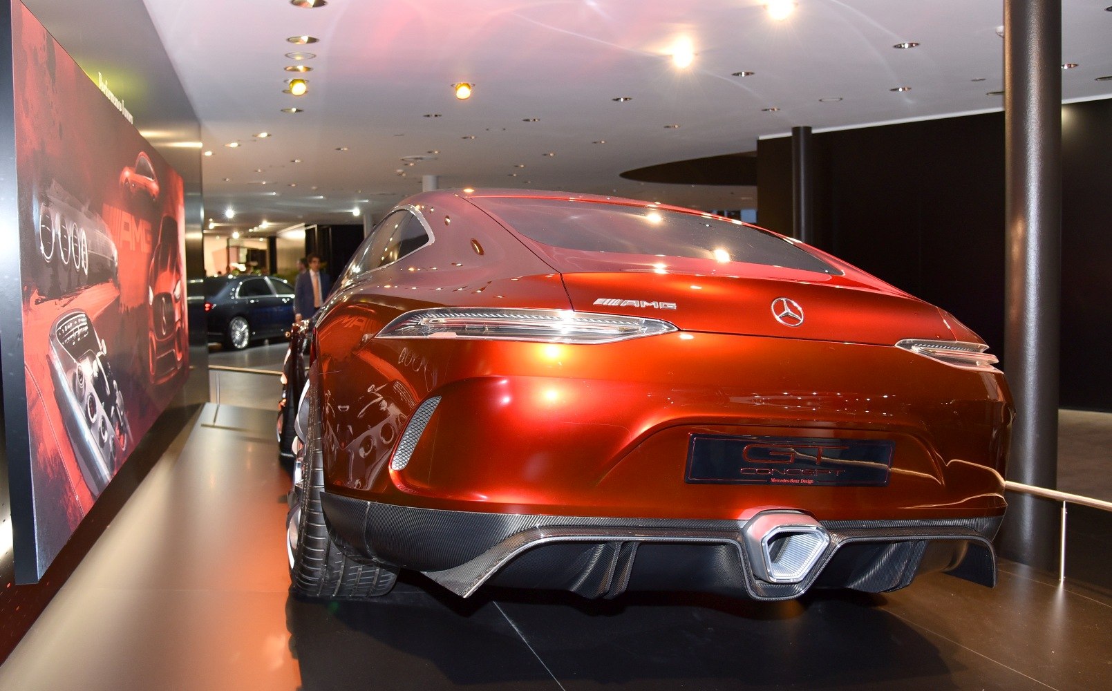 Sleek rear design with distinctive taillights and central exhaust