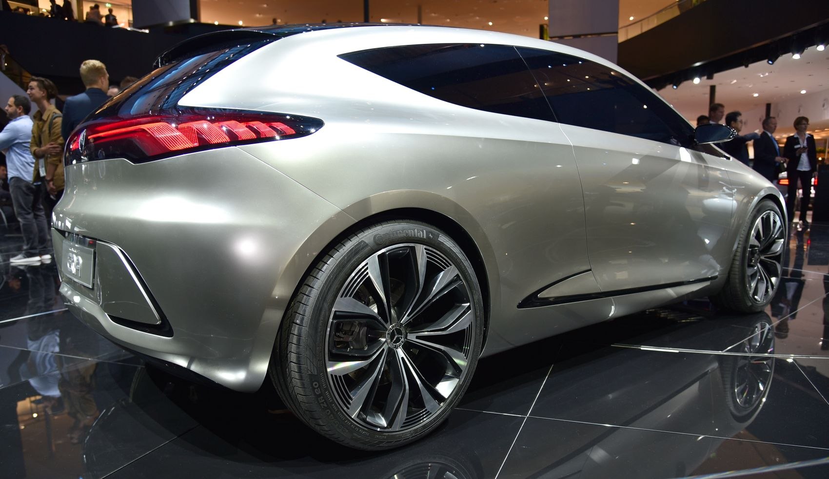 Sleek rear design with futuristic taillights and stylish alloy wheels