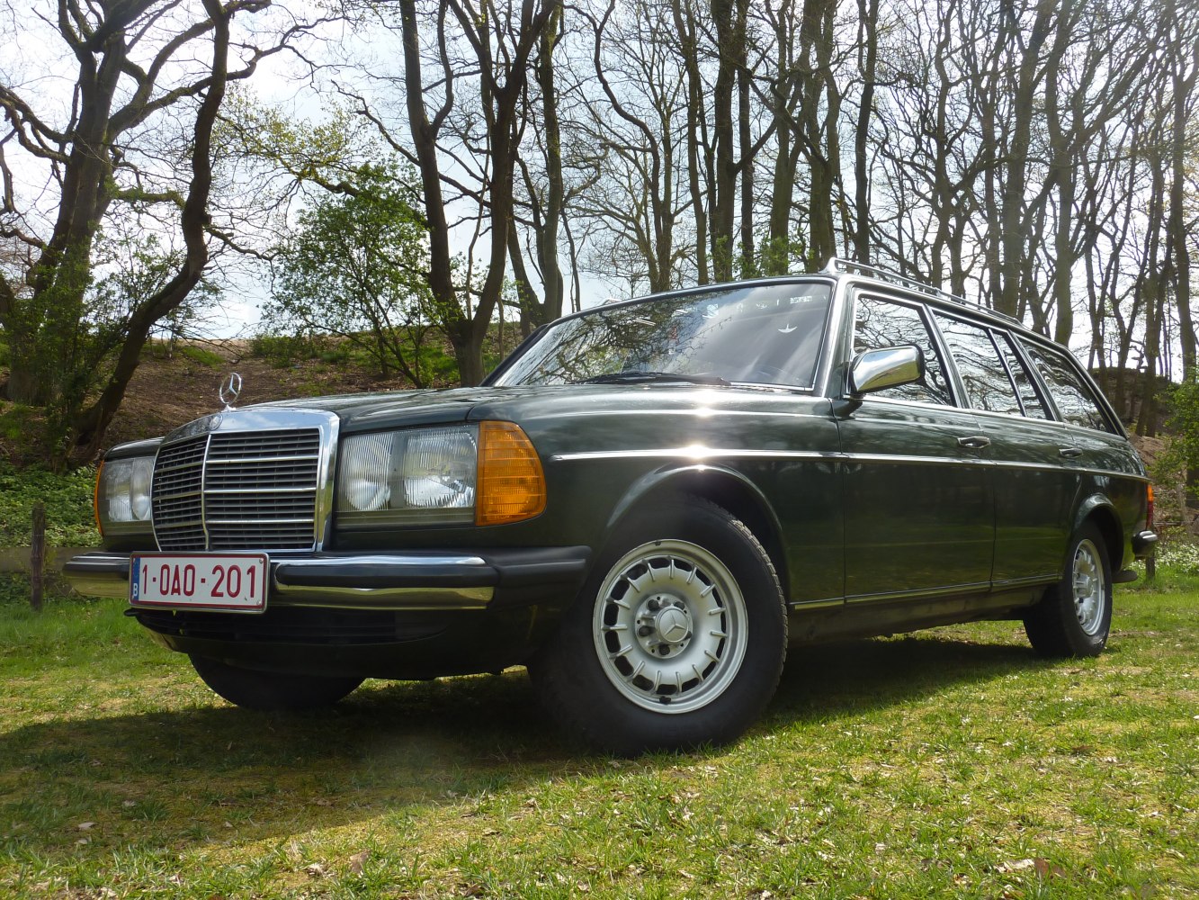 Classic station wagon with iconic front grille and retro headlights